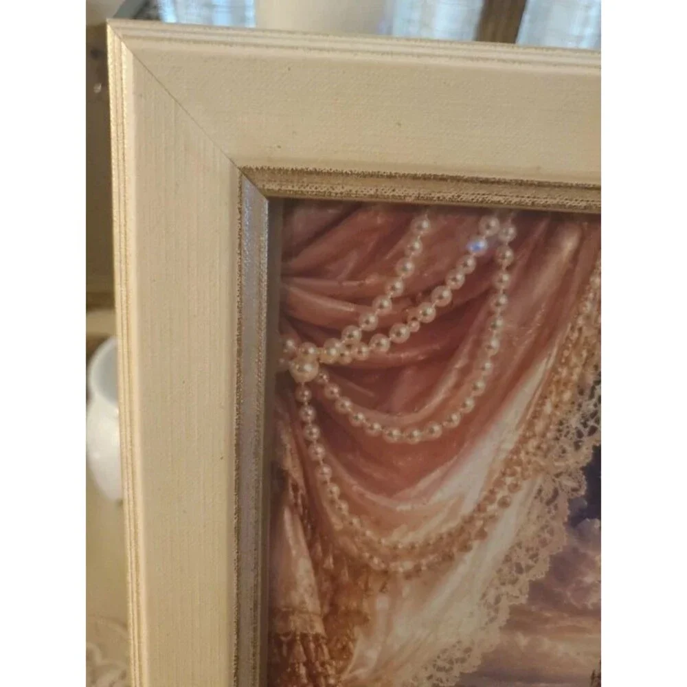 Victorian-Inspired Ivory & Gold Fairytale Castle Frame